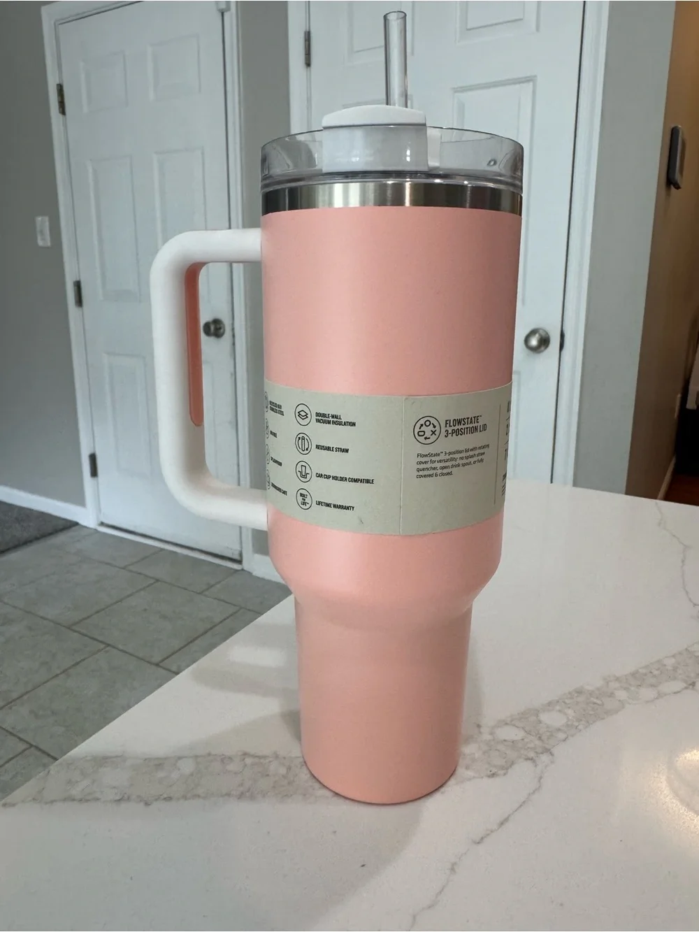 Stanley x Target peach colorblock Quencher H2.0 Tumbler - Picture 2 of 4